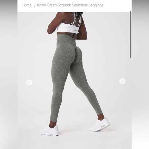 NVGTN scrunch leggings KHAKI GREEN XS - Picture 1 of 4